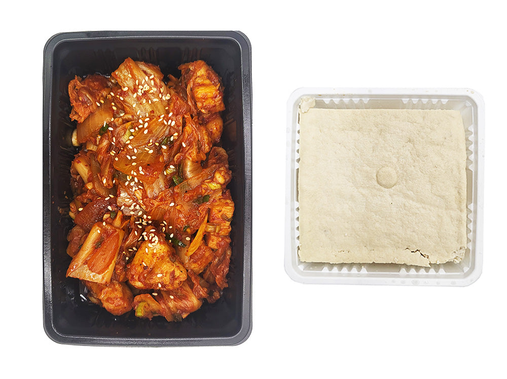 Samgyeopsal dubu-kimchi (Korean pork belly with tofu and kimchi) – packaged for delivery | Banchan365