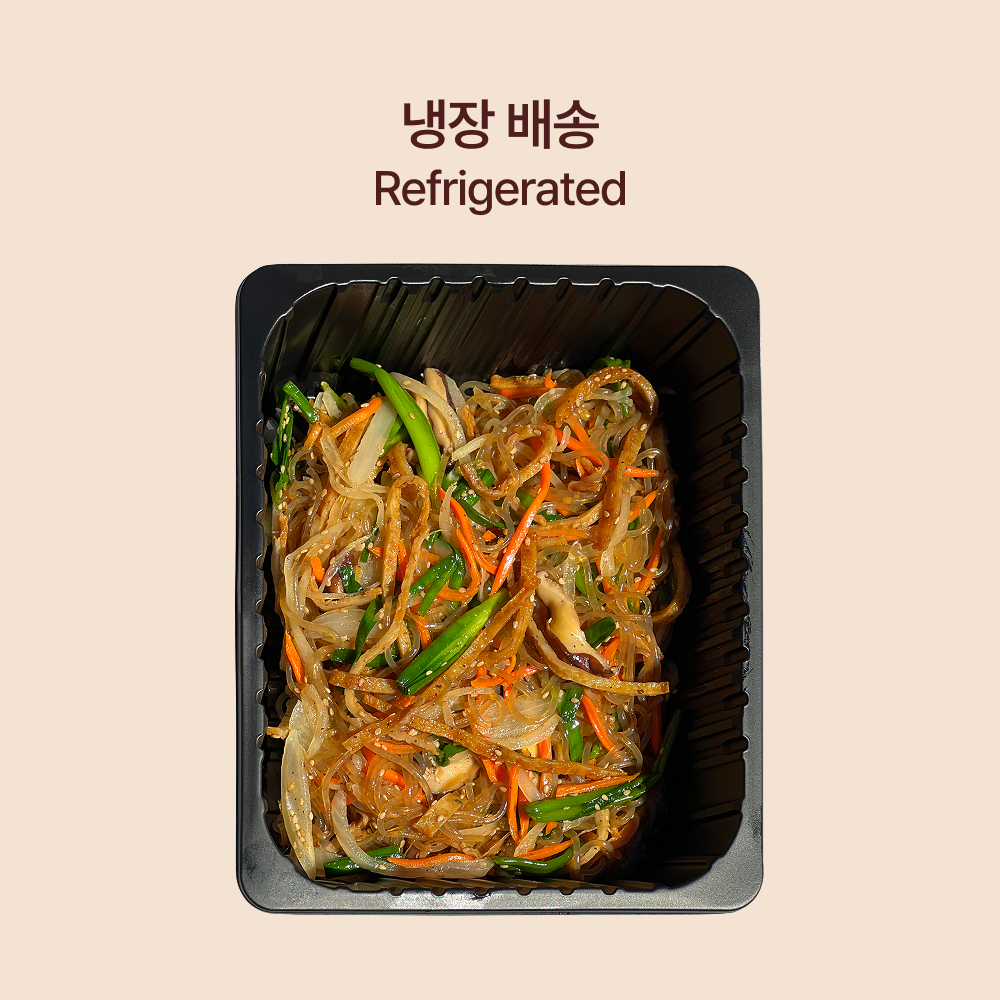 Eomuk japchae (Korean fish cake glass noodle stir-fry) – packaged for delivery | Banchan365