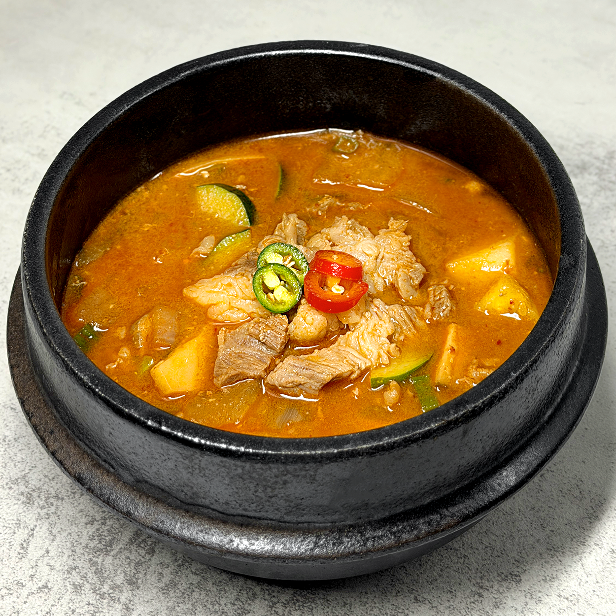 Doenjang-jjigae (Korean soybean paste stew, BBQ-house style) – packaged for delivery | Banchan365
