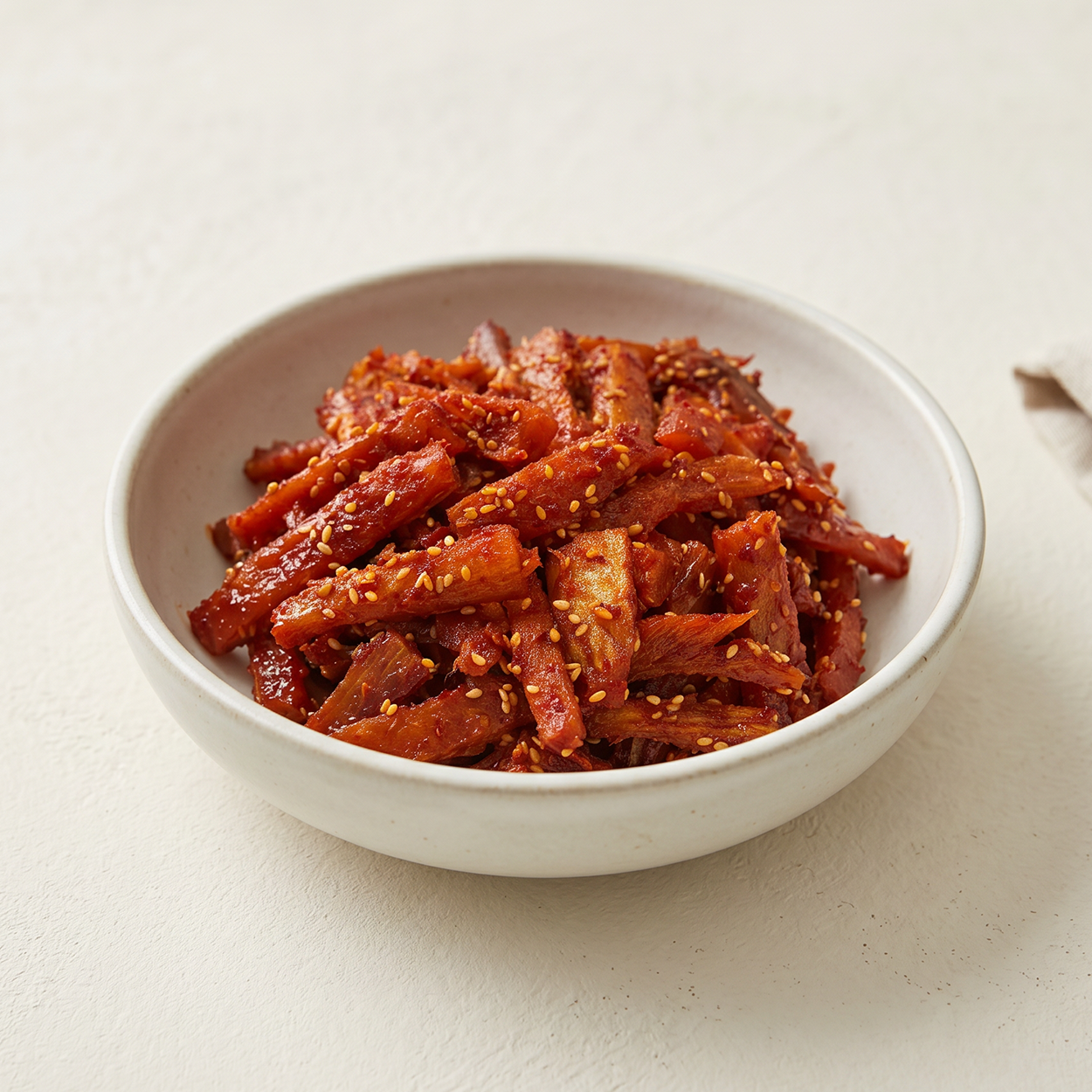 Bukeochae-muchim – Korean seasoned dried pollack strips | Banchan365