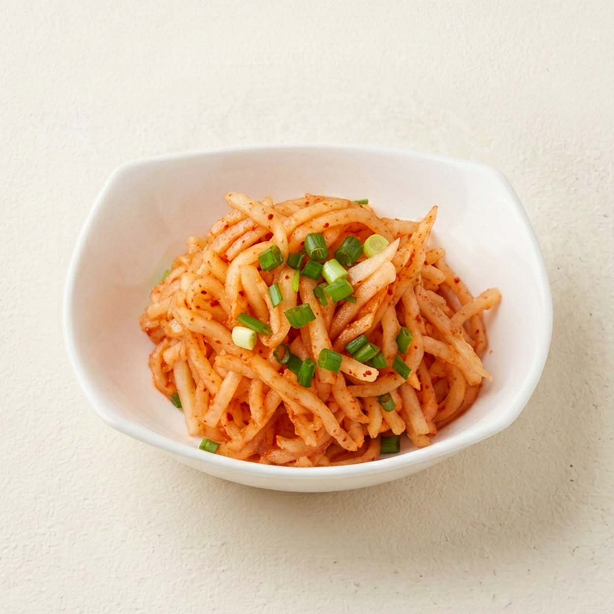 Mu-saengchae (Korean spicy julienned radish salad) | Banchan365