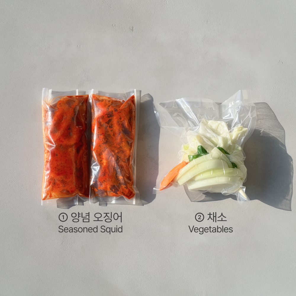 Ojingeo-bokkeum (Korean spicy stir-fried squid) – 1.5 lb – detail view (image 6) | Banchan365