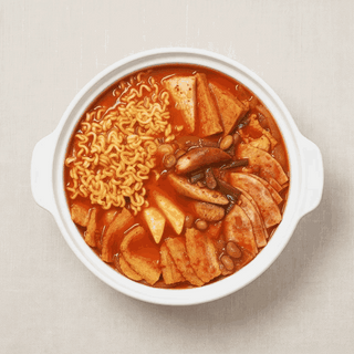 Budae Jjigae – Army Stew with Ham & Sausage