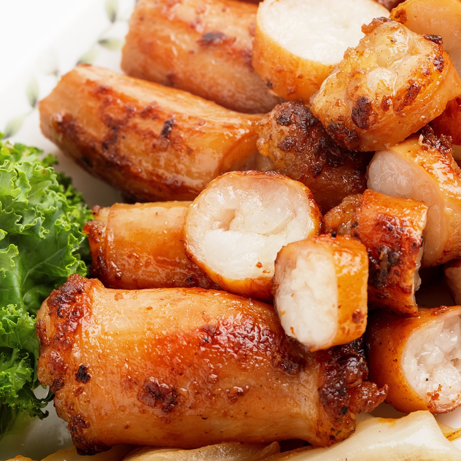 Close-up view of Daechang-gui (Korean grilled beef large intestine) – large size | Banchan365