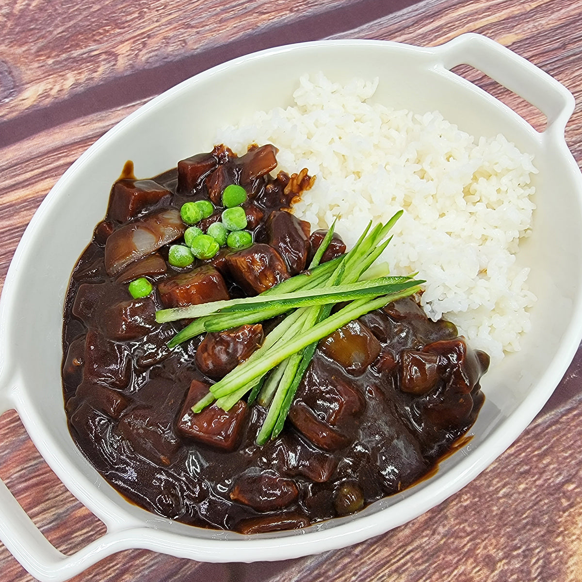 Close-up view of Jjajang (Korean black bean sauce) – housemade | Banchan365
