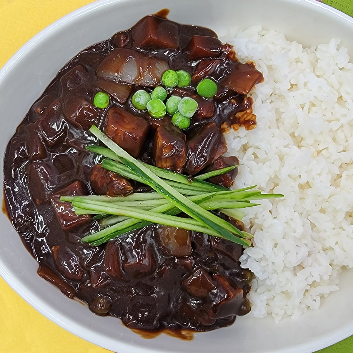 Jjajang (Korean black bean sauce) – housemade served and plated | Banchan365