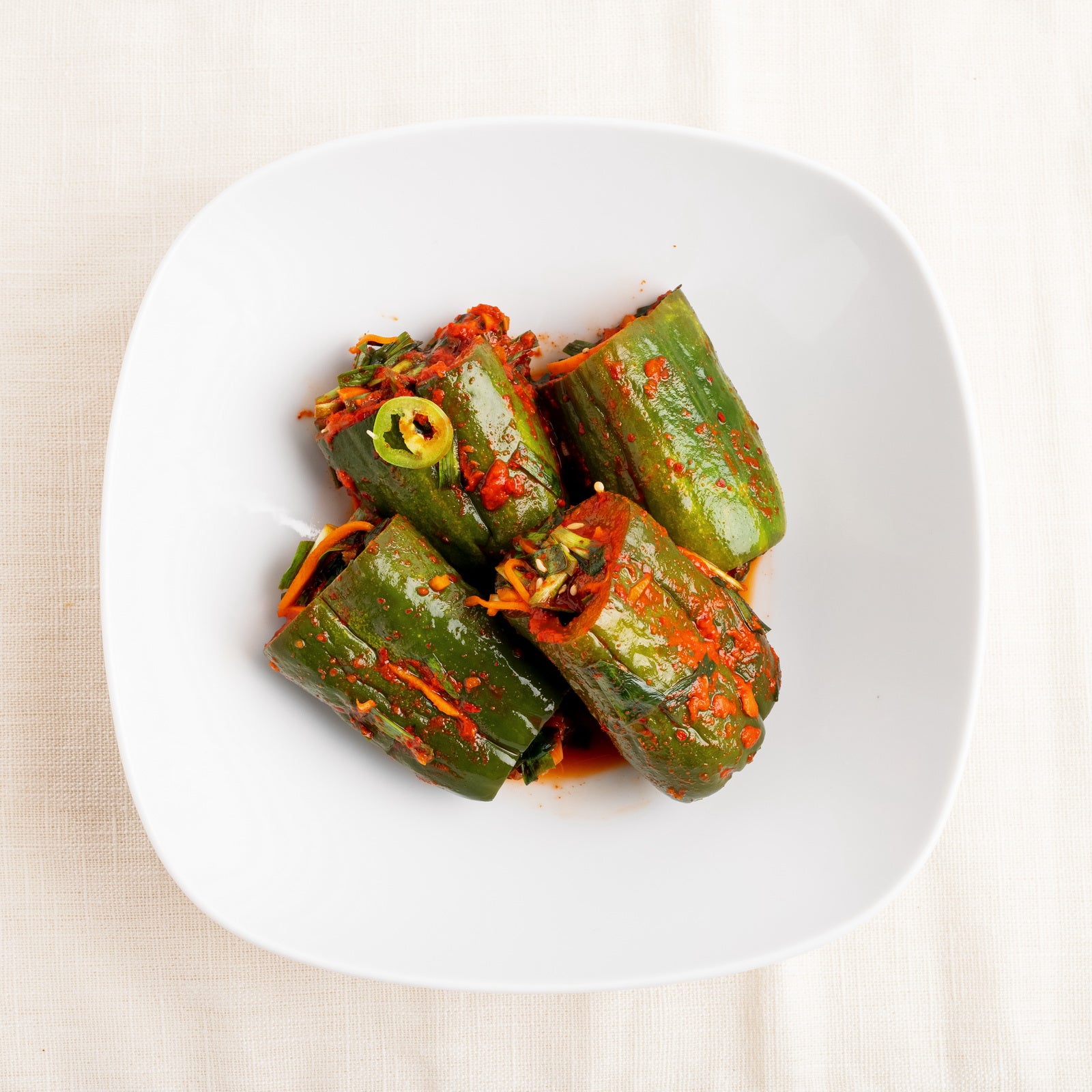 Oi-sobagi (Korean stuffed cucumber kimchi) | Banchan365