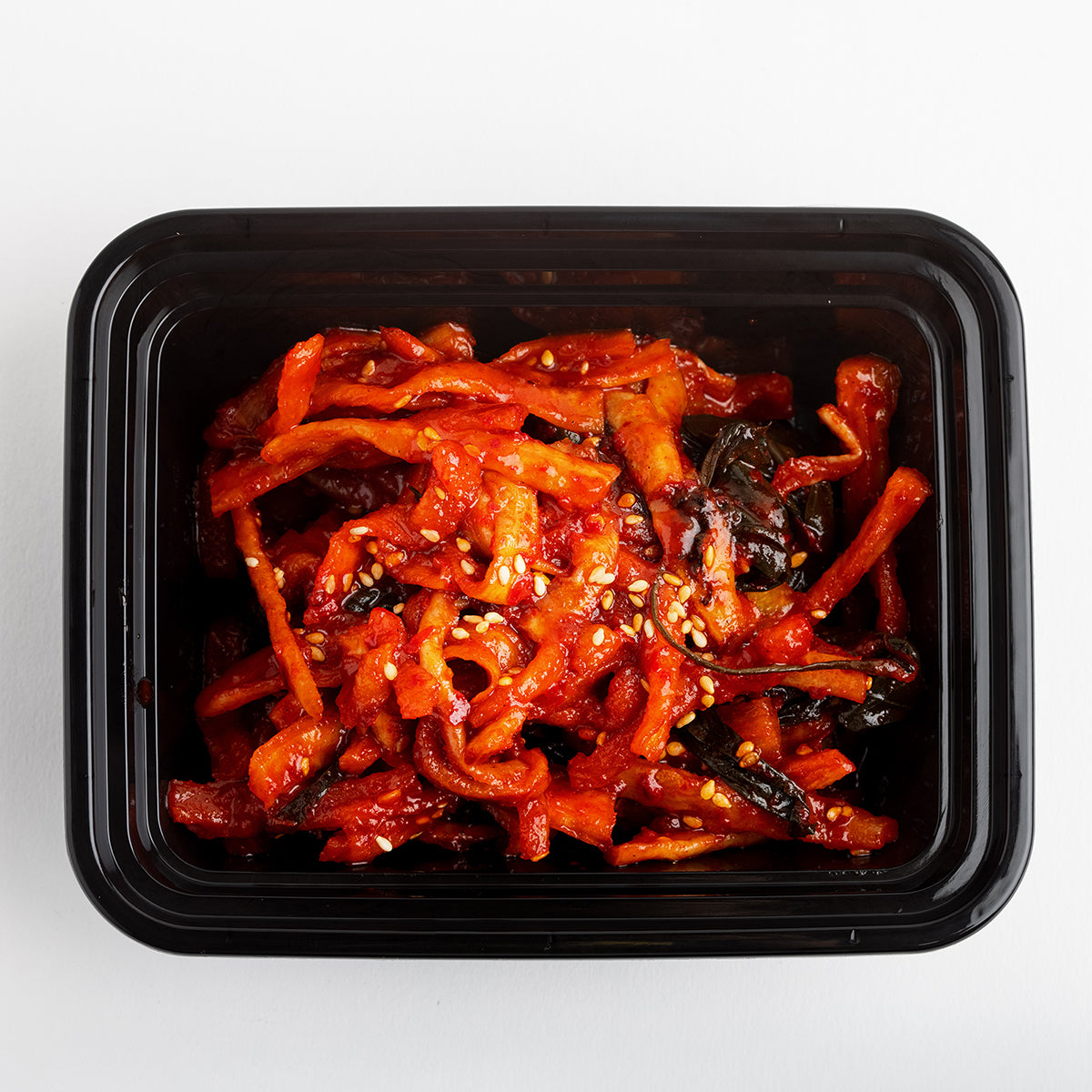 Mumallaengi-muchim (Korean seasoned dried radish salad) – small family size – packaged for delivery | Banchan365