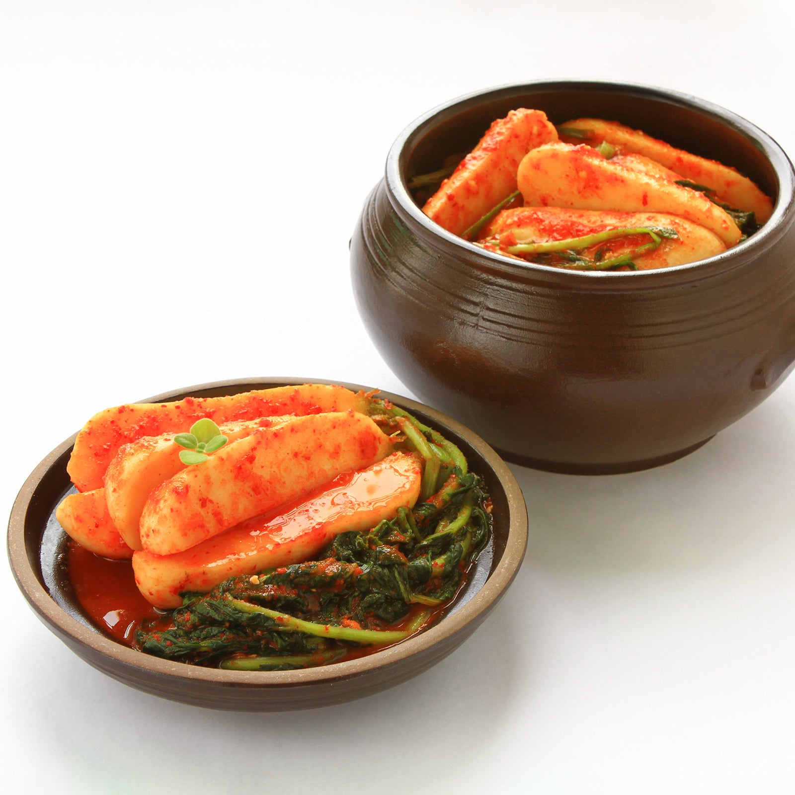 Close-up view of Chonggak-kimchi (Korean ponytail radish kimchi) | Banchan365