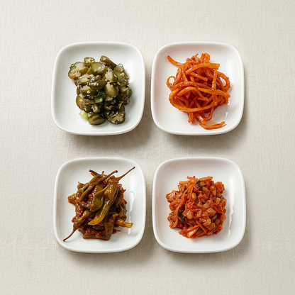 Korean side dish set – assorted banchan, 4 types | Banchan365