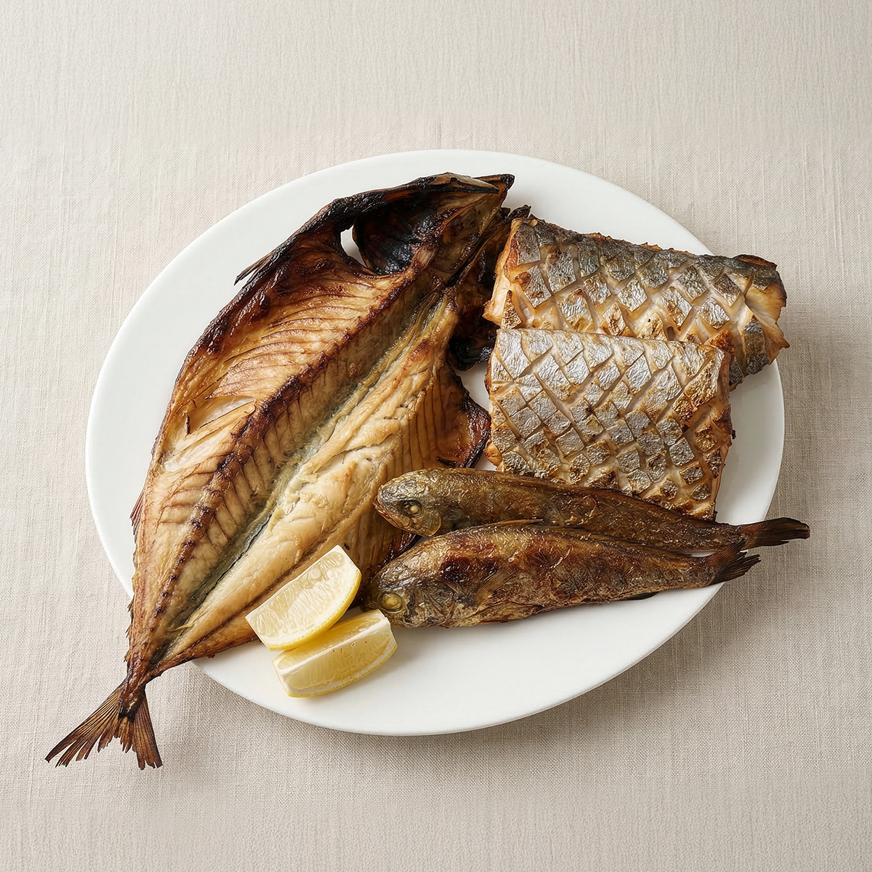Jagalchi market assorted grilled fish – Korean fish platter, Busan market style – packaged for delivery | Banchan365