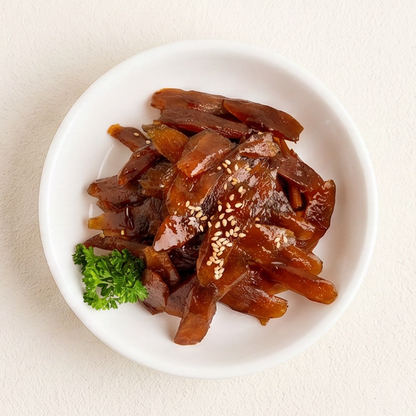 Ueong-jorim – Korean braised burdock root banchan | Banchan365