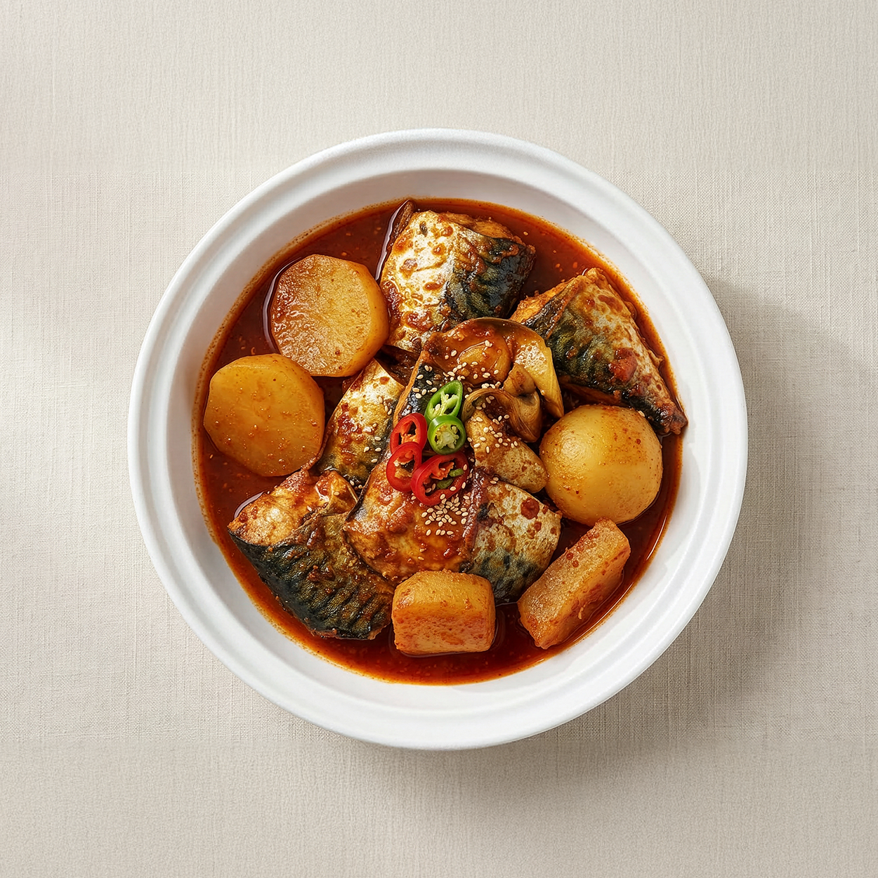 Godeungeo-jorim (Korean braised mackerel with radish) – spicy stew | Banchan365