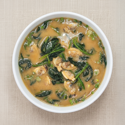 Clam and Spinach Soybean Paste Soup