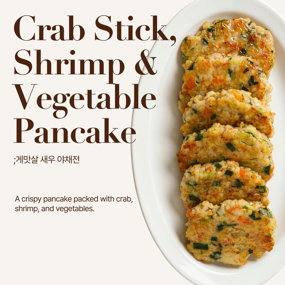 게맛살 새우 야채전 (Crab Stick, Shrimp and Vegetable Korean Pancake) | Banchan365