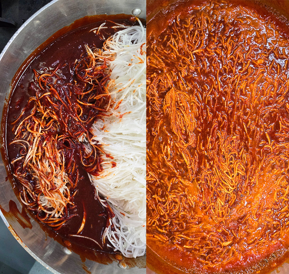Tteokbokki – Korean spicy rice cakes with radish, Gwangjang Market style | Banchan365