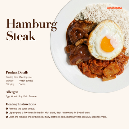 detail info of Korean hamburger steak frozen lunchbox | Banchan365