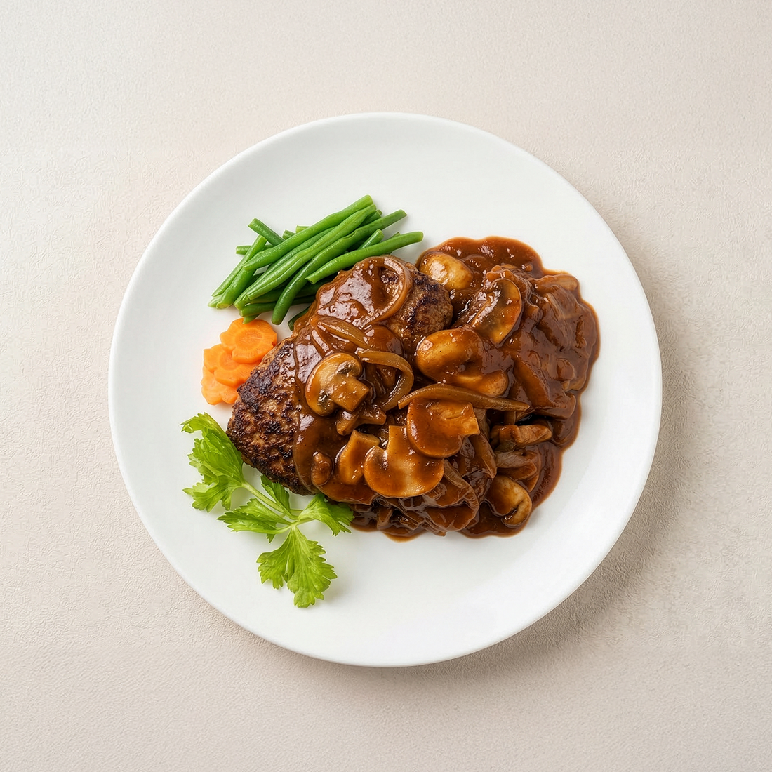 Hambak-seuteikeu (Korean-style hamburger steak) – housemade | Banchan365