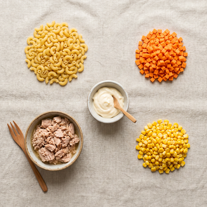Macaroni chamchi-mayo (Korean tuna mayo macaroni salad) | Banchan365