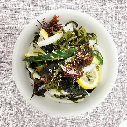 Wando seaweed salad (Korean assorted seaweed salad, Wando specialty) – large size served and plated | Banchan365