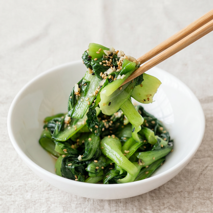 Cheonggyeongchae-muchim (Korean seasoned bok choy) | Banchan365