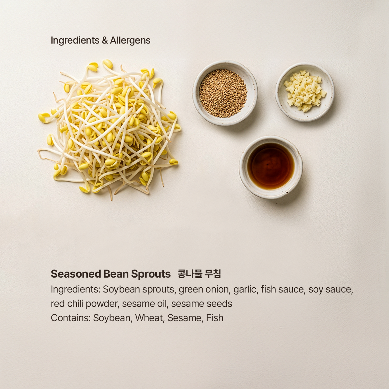 Kongnamul-muchim – Seasoned Bean Sprouts