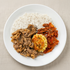 Close-up view of Korean soy sauce pork bulgogi frozen lunchbox | Banchan365