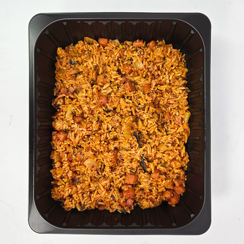 Spam kimchi-bokkeumbap (Korean Spam and kimchi fried rice) – packaged for delivery | Banchan365