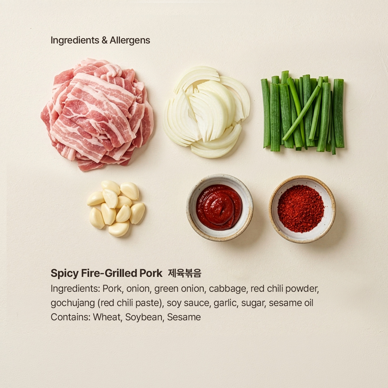 Jeyuk-bokkeum – Spicy Pork Stir-Fry (1.5LB · Ready to Cook)