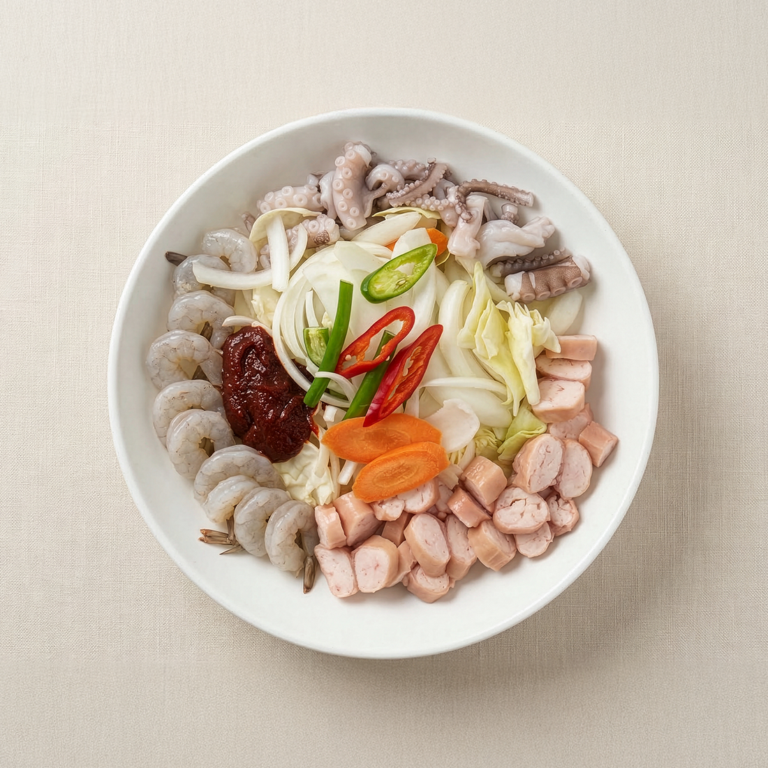 Nakji daechang saeu-bokkeum (Korean stir-fried octopus, intestine, and shrimp) | Banchan365