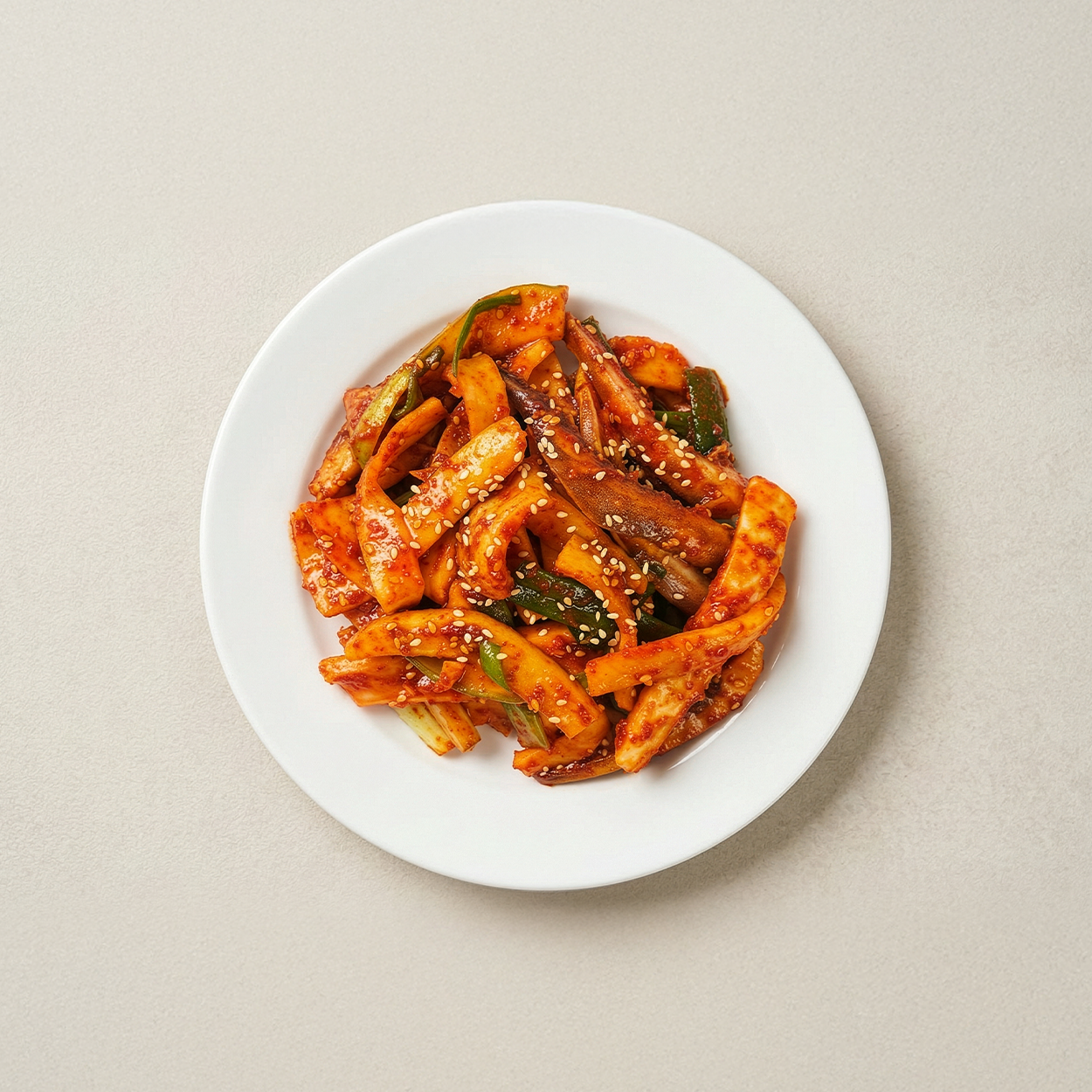 Ojingeo chomuchim (Korean spicy vinegared squid salad) | Banchan365