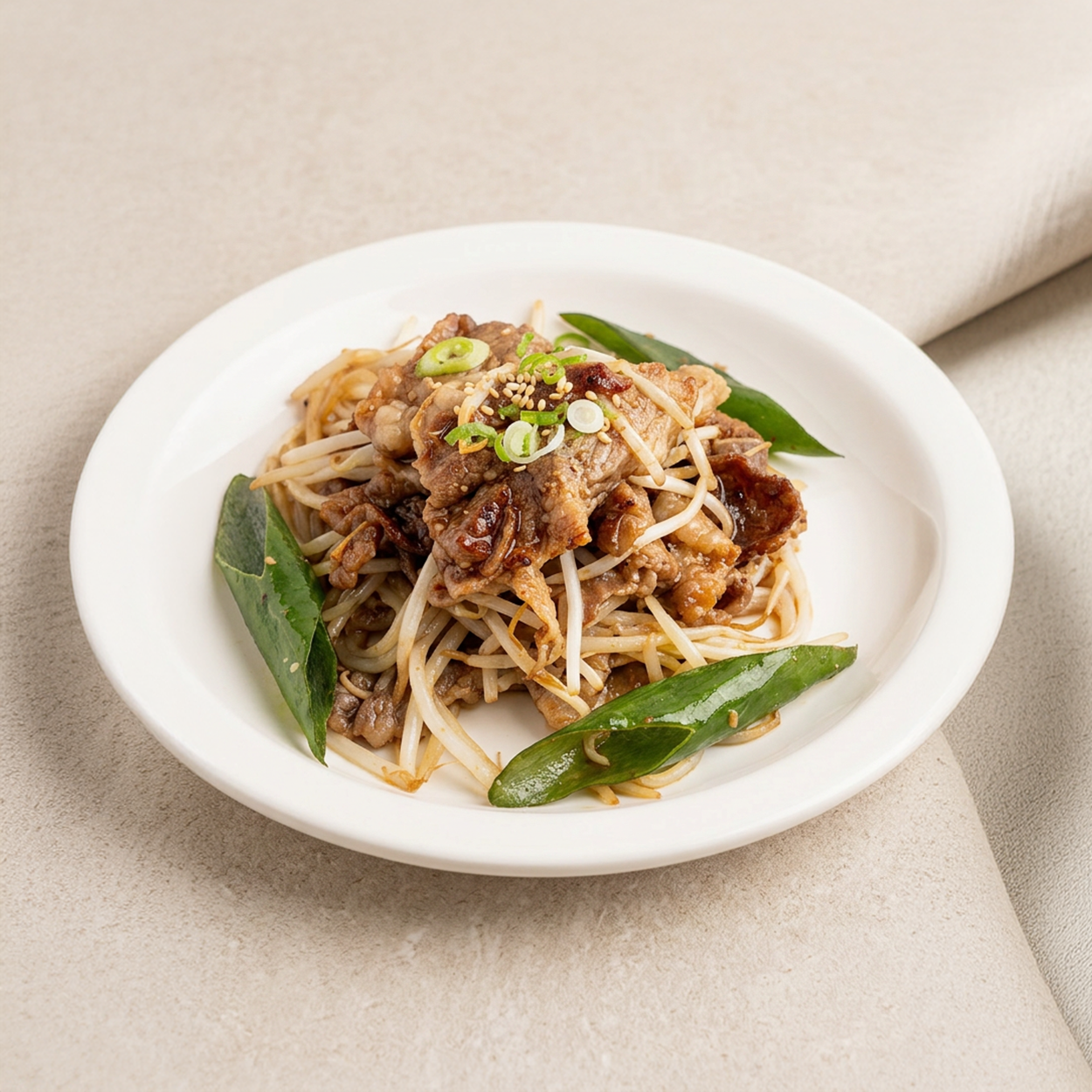 Serving details for Korean beef brisket and bean sprout stir-fry | Banchan365