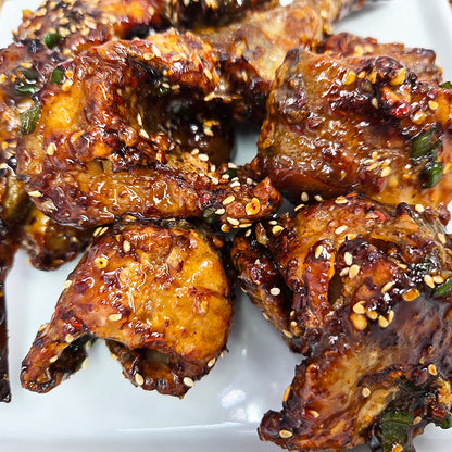 Kodari-gangjeong (Korean sweet and sour half-dried pollack) served and plated | Banchan365