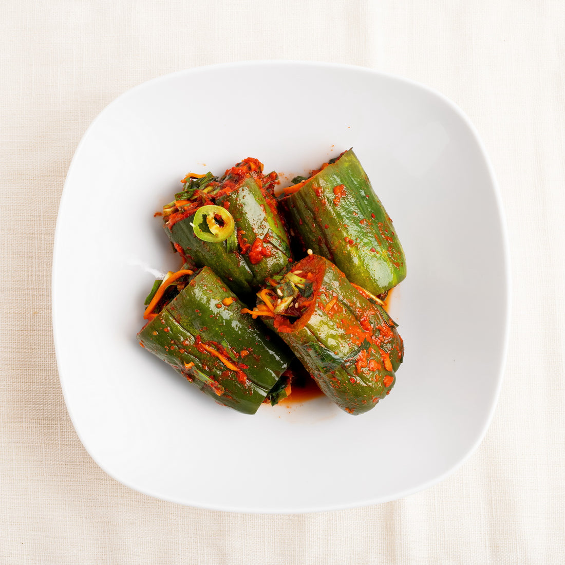 Oi-sobagi (Korean stuffed cucumber kimchi) | Banchan365